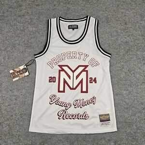 Lil Wayne Young Money Basketball Jersey Mens Medium‎ White Reason Brand RLW-17